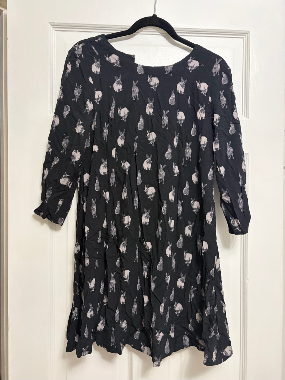 H&M Black Dress with Bunny Motif